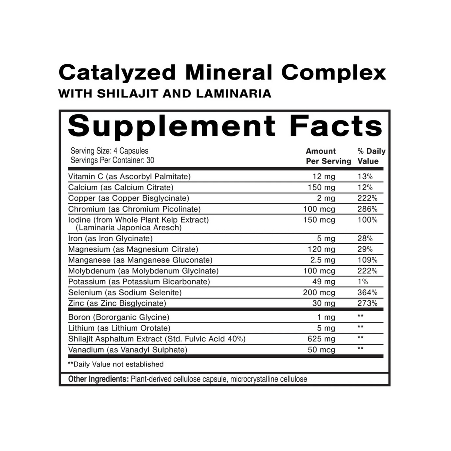 Catalyzed Mineral Complex