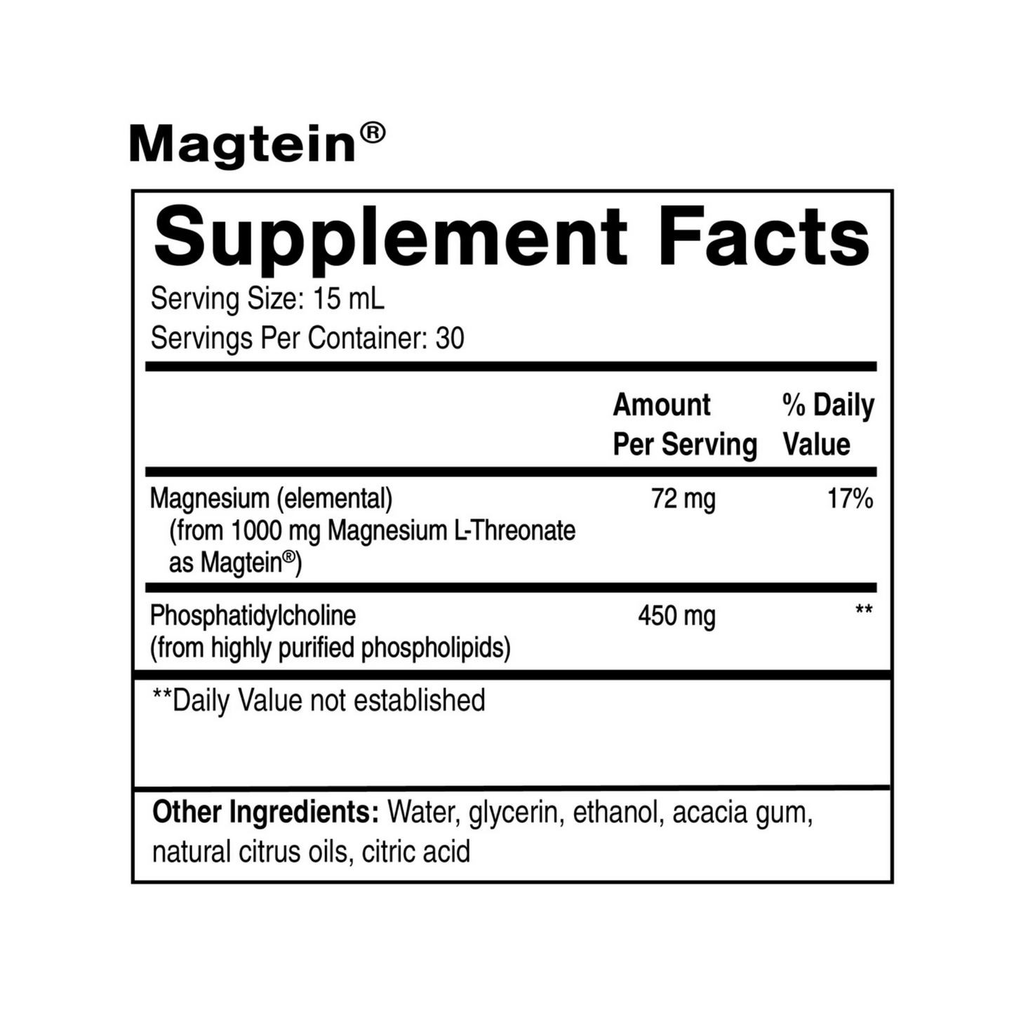 Liposomal Magtein